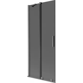 Vanová zástěna Mexen Velar vanová zástěna 2dílná posuvná 85 x 150 cm, grafitová, kartáčovaná gun gray - 896-085-000-41-66 Vanové zástěny