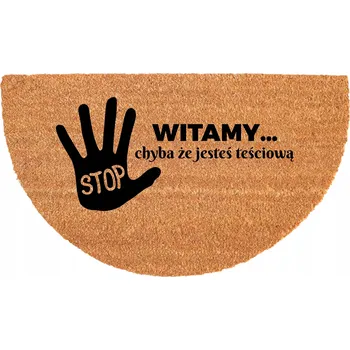 Rohožka ODOLNÁ PŮLKRUHOVÁ ROHOŽKA 40X70CM PROTISKLUZOVÁ EKOLOGICKÁ KOKOSOVÁ