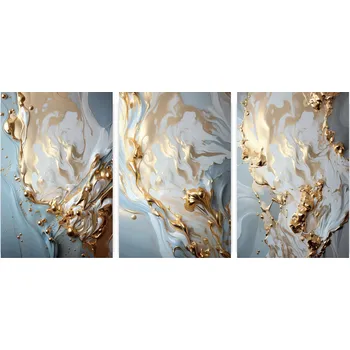 Obraz Plakáty na zeď Abstrakce Mramor Sada 3 Obrazů Obývací pokoj Bez Rámu 70x50