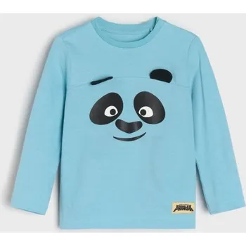 Sinsay - Tričko s&nbsp;dlouhými rukávy Kung Fu Panda - modrá - 738EM-56X - 738EM-56X-104