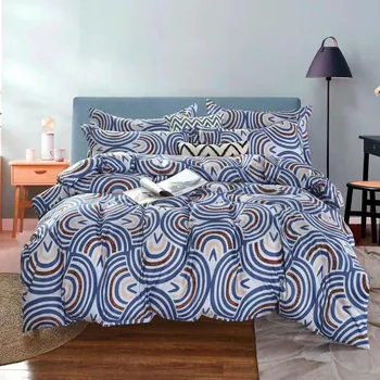 Povlečení Aaram 3DÍLNÉ BAVLNĚNÉ POVLEČENÍ DISHA 04-MODRÉ 140x200 / 70x90 / 40x50