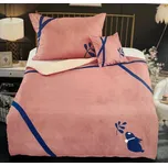 Aaram Bavlněné povlečení bubliny fialové 140x200 cm + 70x90 cm