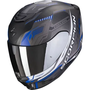 Helma na motorku SCORPION přilba EXO-391 Haut matt black/silver/blue - M