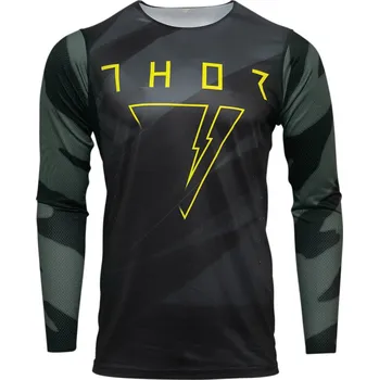 cyklistický dres THOR dres PRIME PRO Cast military green/black - L