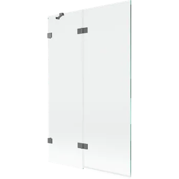Vanová zástěna Mexen Lunar sprchová zástěna dvoukřídlá levá 110 x 150 cm, transparentní, gun metal - 897-110-100-95-00-L Vanové zástěny