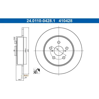 Brzdový kotouč Brzdový kotouč ATE 24.0110-0428.1