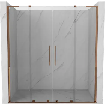 Mexen Velar L Duo sprchové dveře posuvné 170 cm, transparentní, růžové zlato - 871-170-003-02-60 Sprchové dveře