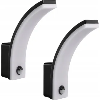 Venkovní osvětlení 2x Venkovní zahradní LED lampa 20W nástěnná fasádní s PIR čidlem pohybu