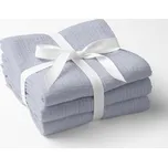 Mušelínová utěrka Nature MSN-023 Světle modrošedá - sada 3 ks