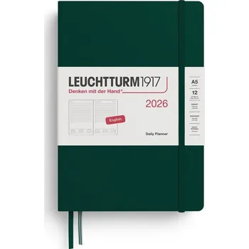 Diář Daily Planner 2026 Medium (A5) Forest Green