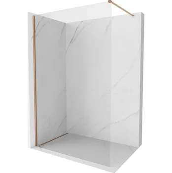 Mexen Kioto-X sprchová zástěna Walk-in 110 x 200 cm, transparentní 10 mm, kartáčovaná měď - 800-110-101-65-00-X Sprchové stěny