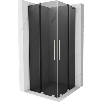Mexen Velar L Duo posuvná sprchová kabina 90 x 90 cm, grafit, kartáčovaný nikl - 871-090-090-02-43-97 Sprchové kouty