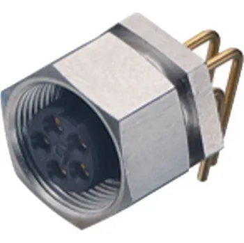 Rozvaděč Binder 09 0082 32 04 M9 Samice úhlového konektoru pro montáž na panel, kontakty: 4, nestíněný, THT, IP40