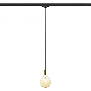 ARAQ pro tříokr. lištu závěsná česaná mosaz/černá 230V LED E27 15W