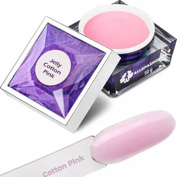 Lak na nehty Hustý želé bavlněný Pink Allepaznokcie HEMA/Di-HEMA free 50g Stavební gel