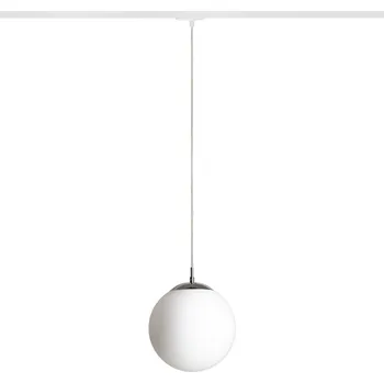 Svítidlo LUNA 25 pro jednookr. lištu opálové sklo/chrom 230V LED E27 15W