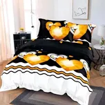 Aaram 7 Dílné bavlněné povlečení Luxus - Zlaté srdce 140x200/70x90