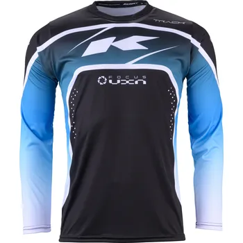 cyklistický dres KENNY dres TRACK FOCUS 24 black/white - 3XL