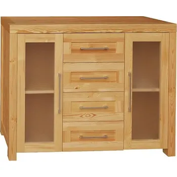 Komoda Komoda s prosklenými dvířky DELTA 08 z masivu Barevné provedení: Olše