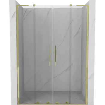 Mexen Velar L Duo sprchové dveře posuvné 150 cm, transparentní, zlaté - 871-150-003-02-50 Sprchové dveře