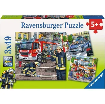 Puzzle RAVENSBURGER Puzzle - Záchranáři (3 x 49 dílků)