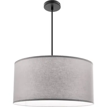 Závěsná lampa SHANTI černá 1x40W E27 stínidlo šedé