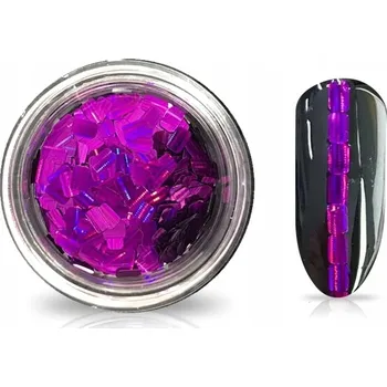 Ozdoba na nehty Holo Hologram Secret - 07 Fialové Violet Purple (Fialové vločky)