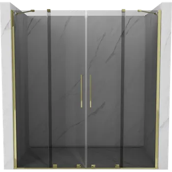 Sprchové dveře Mexen Velar Duo sprchové dveře posuvné 170 cm, grafitové, zlaté - 871-170-000-42-50 Sprchové dveře