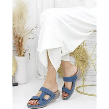 Dámské pantofle Koka shoes Dámské modré nazouváky 22697-6BL Velikost: 39