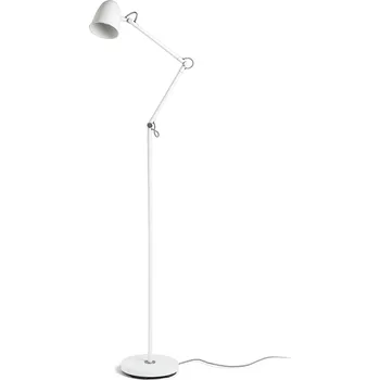 Stojací lampa DANNY stojanová bílá matný nikl 230V LED E14 5W