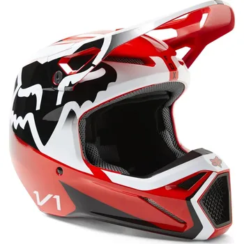 Helma na motorku FOX přilba V1 Leed fluo red - L