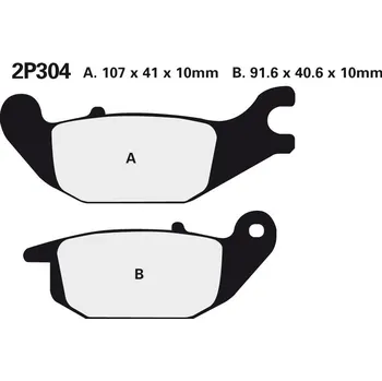 Brzdová destička NISSIN brzdové destičky 304NS