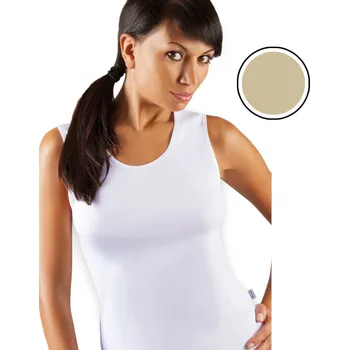 Dámské tričko Dámské bavlna Tričko EMILI SARA béžové velikosti M