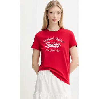 Pánské oblečení Tričko Tommy Jeans DW0DW21404 červená 29X, vel. XS