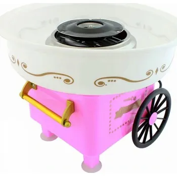 Výrobník cukrové vaty Stroj na cukrovou vatu Cleo Art Vozík růžový 500 W