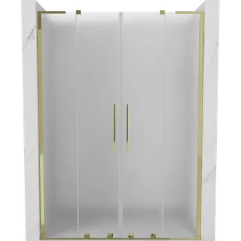 Sprchové dveře Mexen Velar L Duo sprchové dveře posuvné 160 cm, matné, zlaté - 871-160-003-32-50 Sprchové dveře