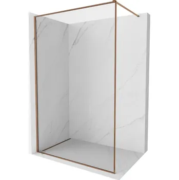 Mexen Kioto-XF sprchová stěna Walk-in s rámem 90 x 202 cm, transparentní 10 mm, růžové zlato - 800-090-104-60-00-X Sprchové stěny