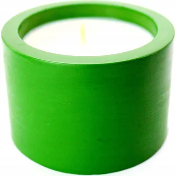 Svíčka Ručně vyráběná vonná svíčka – zelená nádoba z гипсового материала, přírodní, dárek