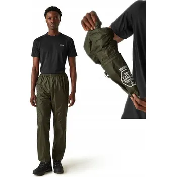 Pánské kalhoty Pánské nepromokavé kalhoty Regatta Pack It RMW149 905, velikost XL, barva Bayleaf (zelená)