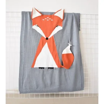 Dětská deka Dětská deka s liškou E504 šedá