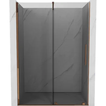 Sprchové dveře Mexen Velar sprchové dveře posuvné 160 cm, grafit, růžové zlato - 871-160-000-41-60 Sprchové dveře