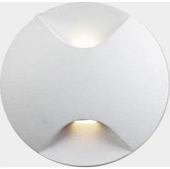 Venkovní osvětlení KOHLLIGHTING ONIK DUE IP65 zapuštěné svítidlo do zdi pr. 47 mm bílá 3 W CRI >80 3000K Non-Dimm - KOHL-Lighting KHL K60103.01.WR.WH-WH.ST.8.30