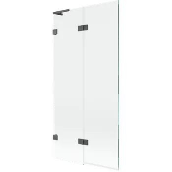 Vanová zástěna Mexen Lunar L vanová zástěna dvoukřídlá levá 90 x 150 cm, transparentní, gun gray kartáčovaný - 897L-090-100-66-00-L Vanové zástěny