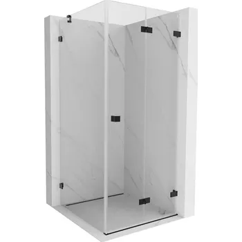 Mexen Lunar-F sprchová kabina skládací pravá 70 x 70 cm, transparentní, černá - 836-070-070-70-00-P Sprchové kouty