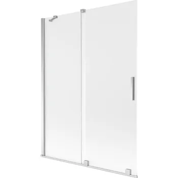 Vanová zástěna Mexen Velar vanová zástěna 2-křídlová posuvná 130 x 150 cm, matná, chrom - 896-130-000-31-01 Vanové zástěny