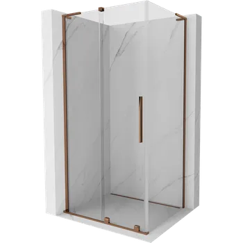 Mexen Velar L posuvný sprchový kout 120 x 75 cm, transparentní, růžové zlato - 871-120-075-03-60 Sprchové kouty