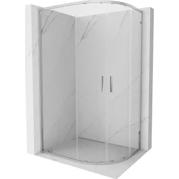 Mexen Exo sprchový kout půlkruhový asymetrický posuvný 100 x 90 cm, transparentní, chrom - 8132-100-090-01-00 Sprchové kouty