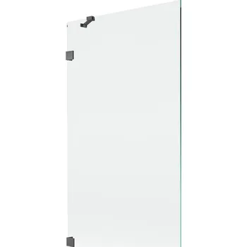 Vanová zástěna Mexen Lunar vanová zástěna 1-křídlová 90 x 150 cm, transparentní, gun gray kartáčovaná - 897-090-000-66-00 Vanové zástěny
