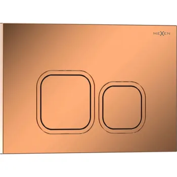 Splachovací tlačítko Mexen Tex 03 splachovací tlačítko, lesklé růžové zlato - 6103-09 Splachovací tlačítka