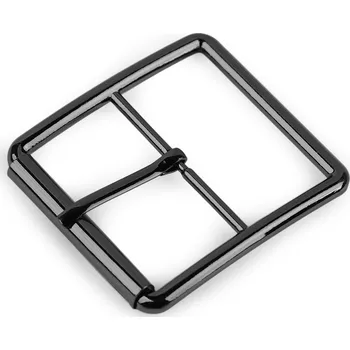 Kovová spona / opasková přezka, průvlek 40 mm, barva 4 nikl černý